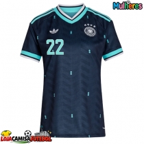 Camisa de Futebol Alemanha David Raum #22 Equipamento Secundário Mulheres Mundo 2026 Manga Curta